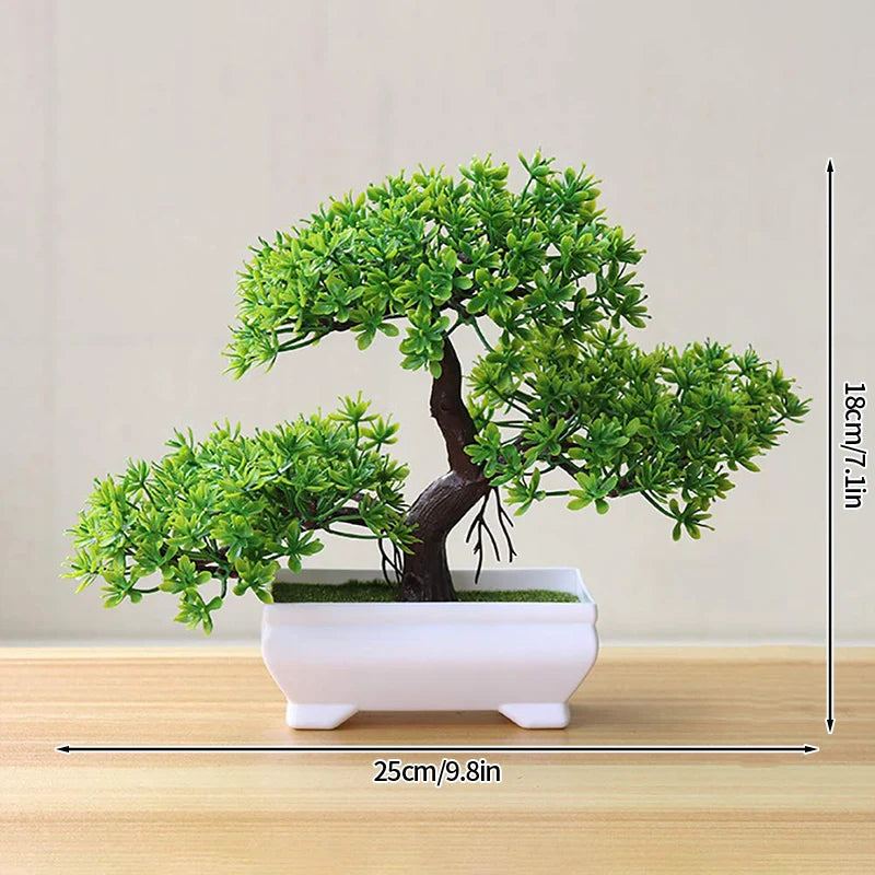 Artificial Potted Flowers Plants Bonsai Fake Plant Flower Potted Ornaments for Garden Small Simulated Tree Home Decor Supplies