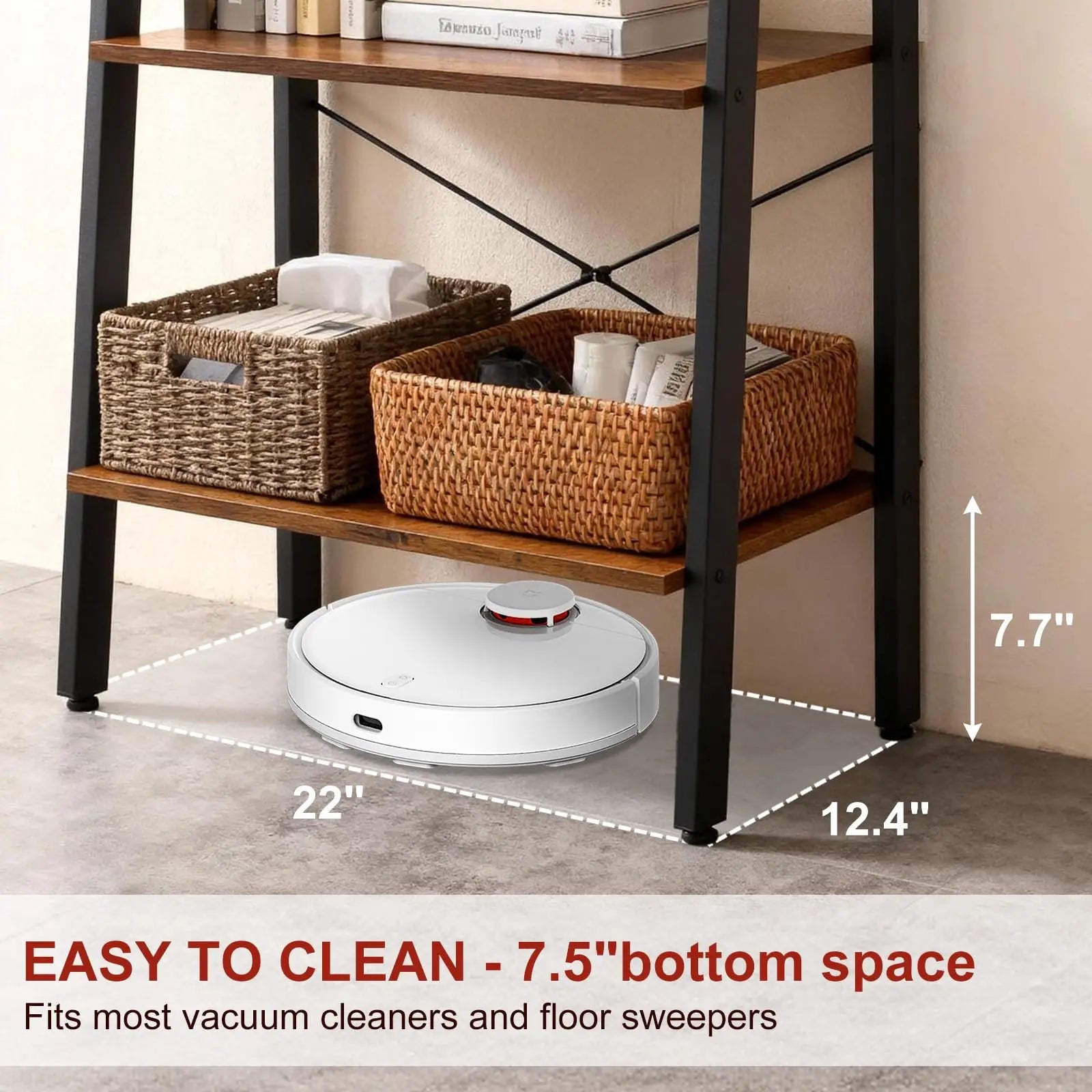 4-Tier Wooden Display Bookshelf – Graduated Standing Storage Shelf