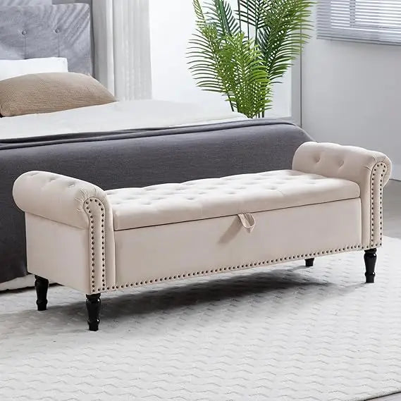 End-of-Bed Storage Bench – 67″ King Size Bedroom Bench