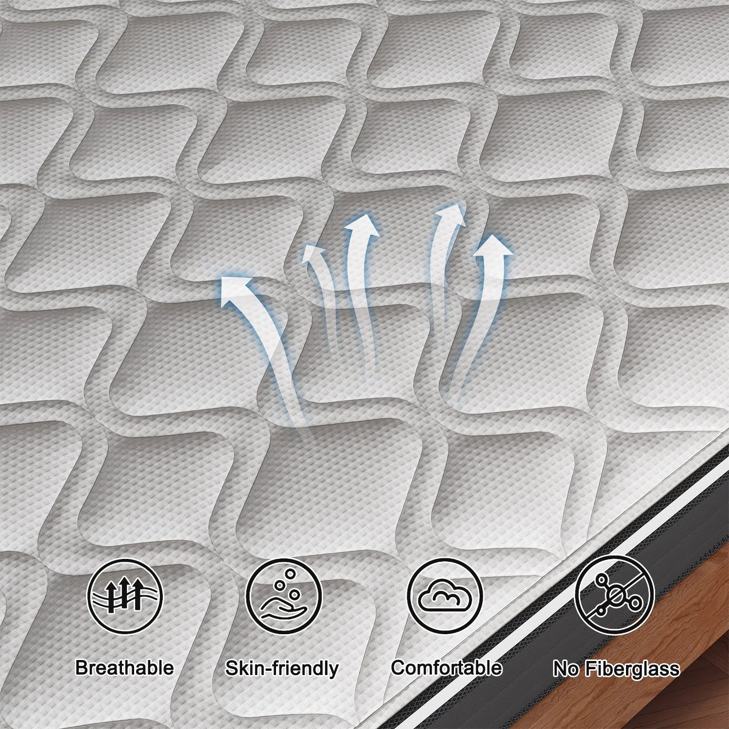 12Inch Gel Memory Foam Hybrid Pocket Spring Mattress Twin Full Queen King Bed Mattress In A Box, Medium Firm Motion Isolation