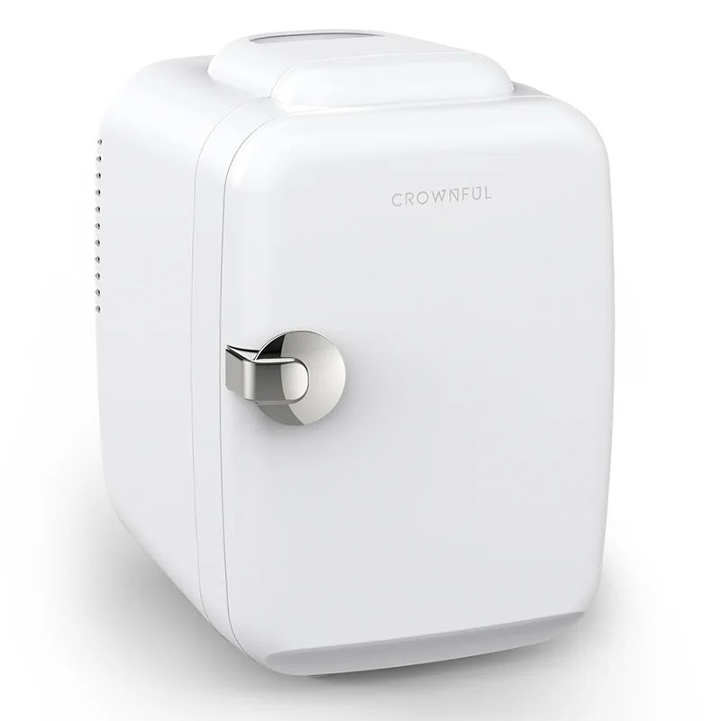 Crownful 4L Mini Fridge 110V 220V Beauty Makeup Skincare Refrigerator AC/DC Heated Cooling Beauty Refrigerator Car Mini Fridge