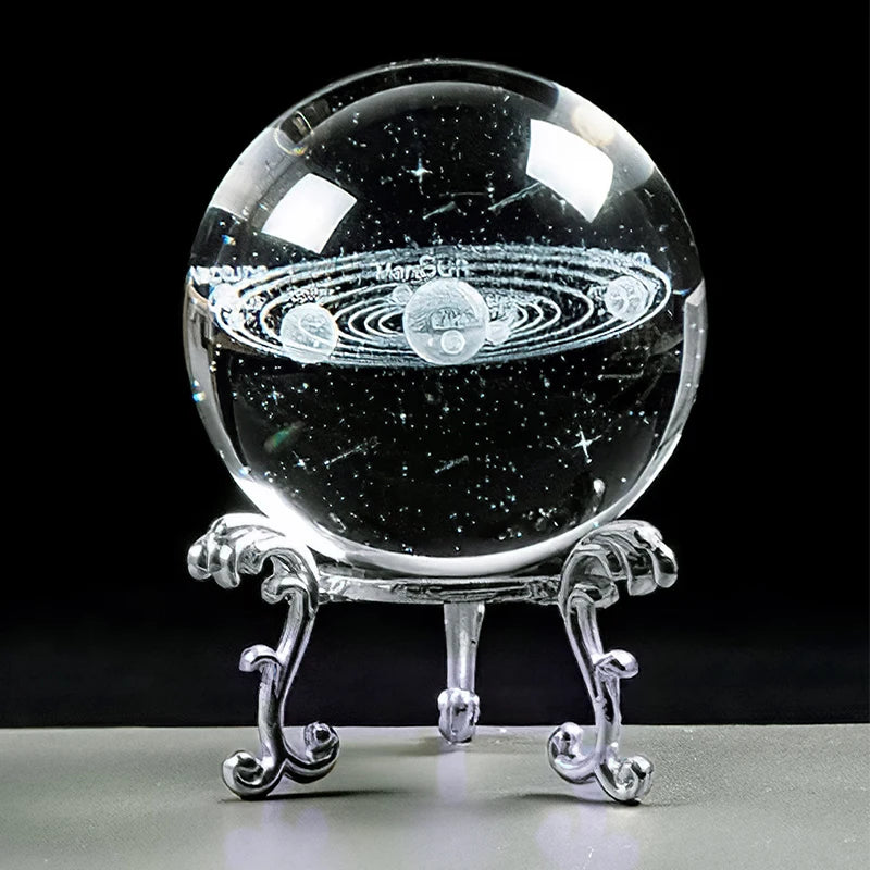 1PC, crystal ball with engraved sun and Milky Way glass balls, home decoration handicrafts