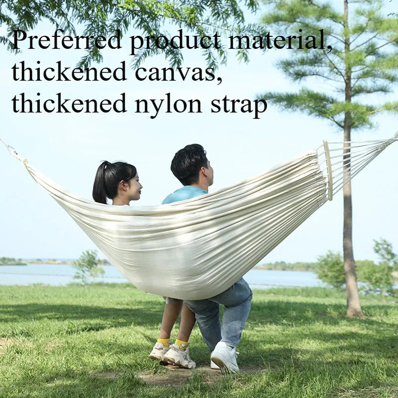 Hammock outdoor swing, anti - rollover for outdoor picnic, beach camping. Suitable for indoor use at home, for single or double
