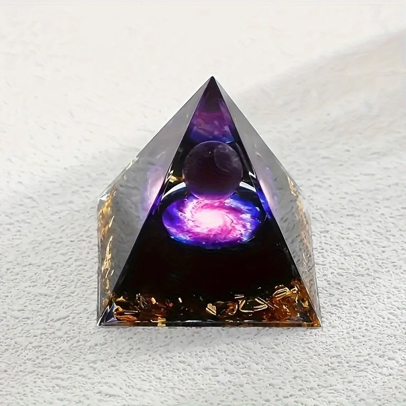 1pc Relieve Stress and Attract Wealth with Our Homeopathic Amethyst Crystal Ball Pyramid, Raw Stone Stone Home Decoration