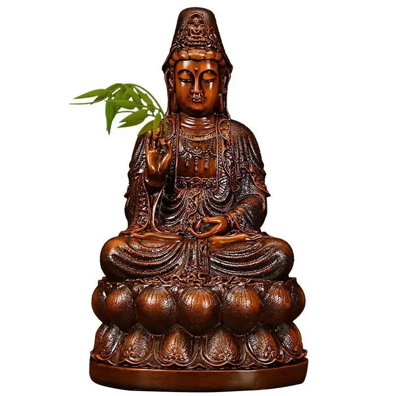 Feng Shui Resin Buddha Guanyin Bodhisattva Statue Decoration Home Living Statue
