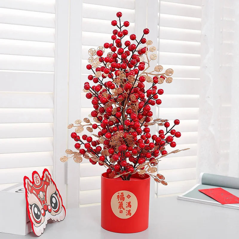 1PC Digital Plant Suitable for New Year's Day, Spring Decorations, Bookshelf, Desktop Decoration