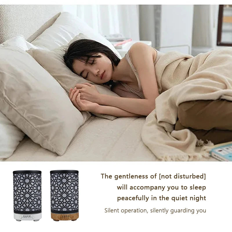 Timing Function 100ml Electronic Air Humidifier Essential Oil Diffuser Machine Humidity Control Assistant with LED Night Light