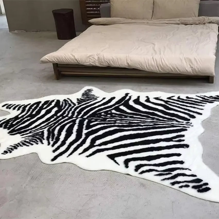 VIKAMA Carpet - Home Faux Animal Bedside Rug For Bedroom And Living Room - Durable And Easy To Clean Carpet For Home Decoration