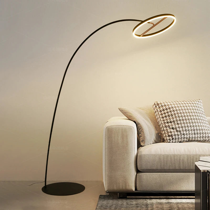 SAMAN Nordic Fishing Floor Lamp ModernFamily Living Room Beside The Sofa Creative LED Minimalism Standing Light