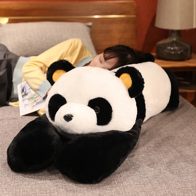 60cm-120cm Giant Panda Plush Toys Soft Sleep Pillow Cartoon Animal Bear Stuffed Baby Doll Classic Kids Birthday Christmas Gifts