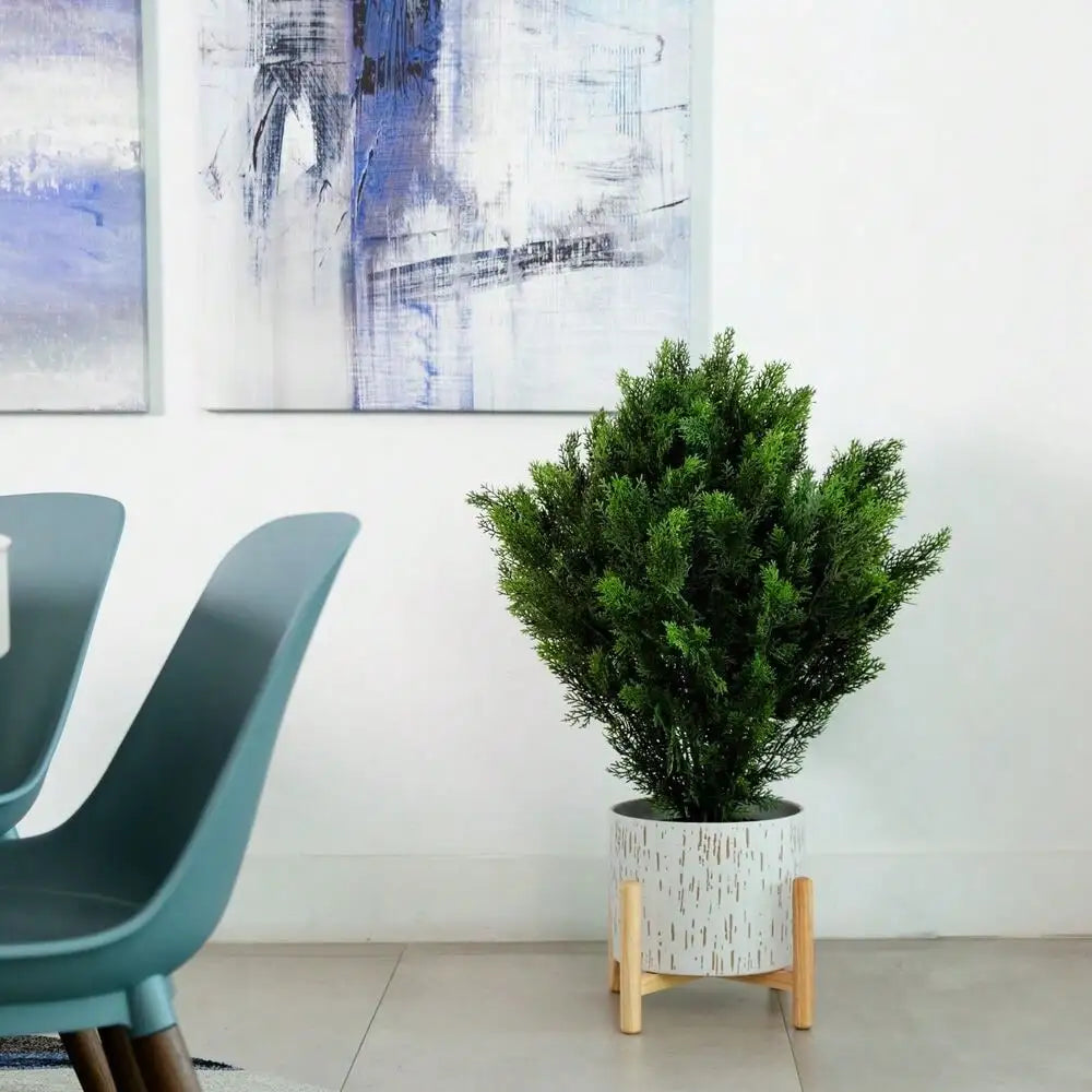 3’ Cedar Shrub Topiary Artificial Tree UV Indoor/Outdoor Home Decor.