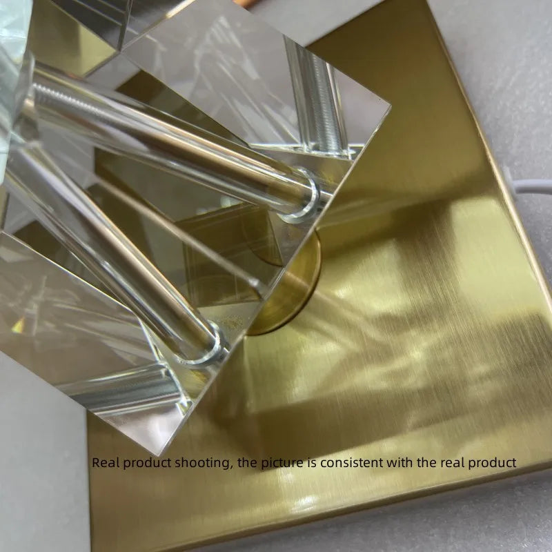 Modern Crystal LED Table Lamp Simple Luxurious Creative for Home Decor Living Room Bedroom Bedside Decorative Table Lighting