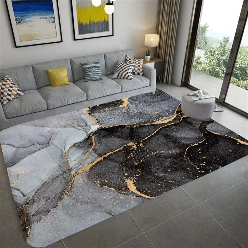 Modern Abstract Marble Living Room CarpetHome Decorations Sofa Table Large Area Rugs Nonslip Bedroom Floor Mat Entrance Mat