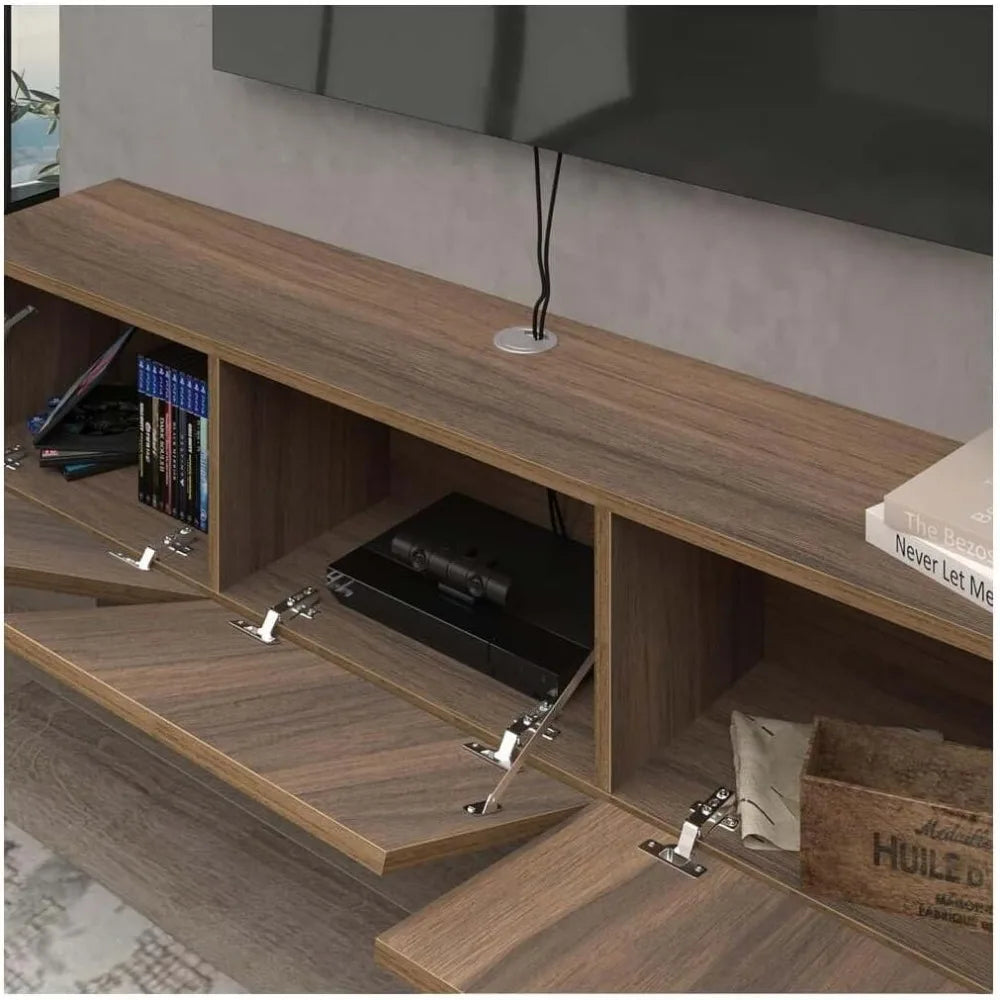 65 Premium Floating TV Wall Mount Entertainment Center with Cable Management and Durable Design