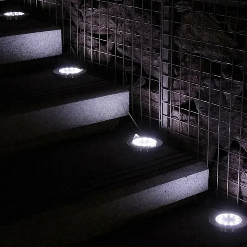 Solar Underground Disk Lights – Outdoor LED Ground Lights (1 / 4 / 8 Pack)