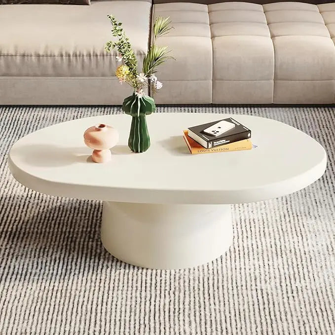 White Cloud Coffee Table – Modern Minimalist 45.67” Funky Accent Table