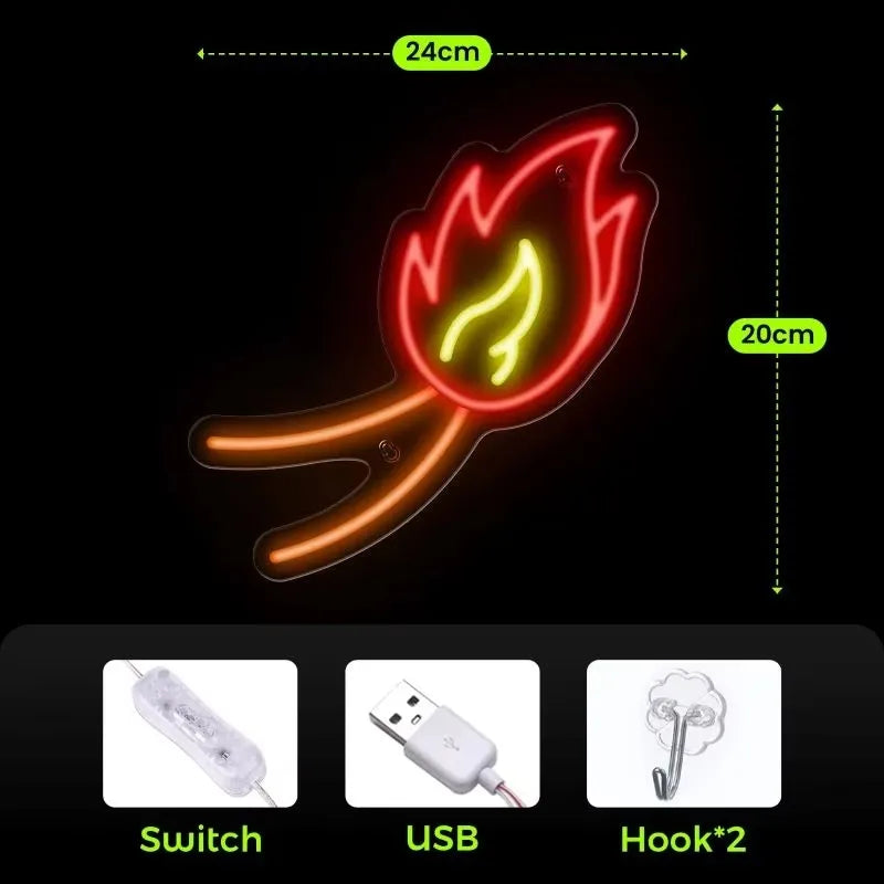 Led Lights for Room Neon Sign Night Lamp Decoration Bedroom USB Light Neon Hanging Atmosphere Night Light for Children