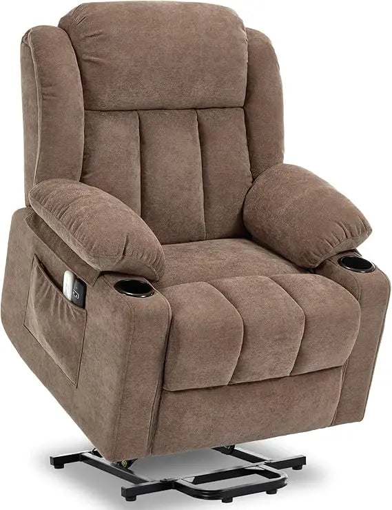 Lift Recliner Chair for Elderly with Massage and Heat, Reclining Sofa Chair with USB & Type-C Ports and Cup Holders, L1288