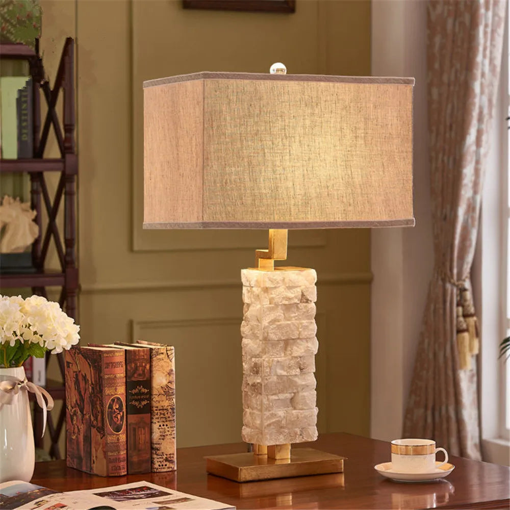 Contemporary Luxury Table Lamp LED American Creativity Living Room Bedroom Study Villa Hotel Bedside Household Desk Light