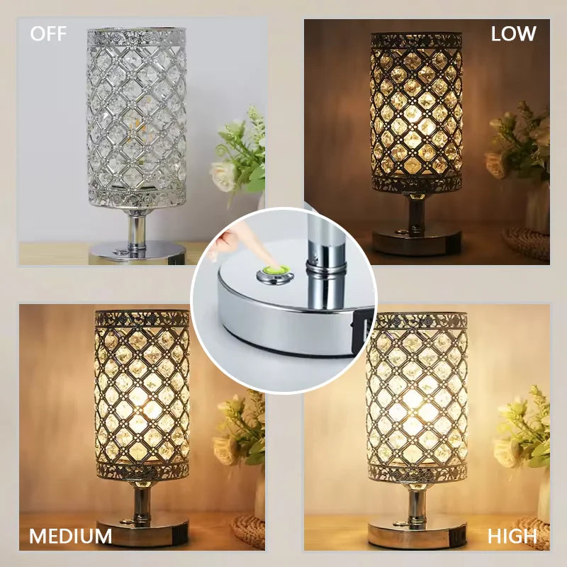 USB Rechargeable LED Table Lamp Touch Sensor Desktop Night Light for Hotel Bedroom Livingroom Study Room Decor Table Lamps