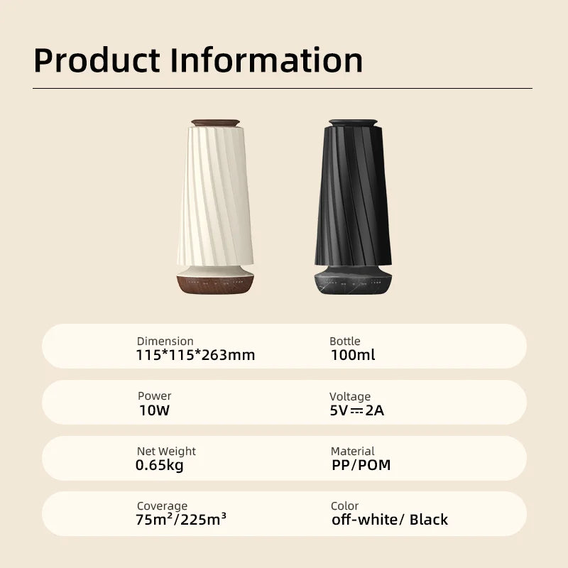 Smart Bluetooth Scent Diffuser with Night Light Air Freshener Aroma Machine for Home Hotel Office Automatic Aroma Diffuser