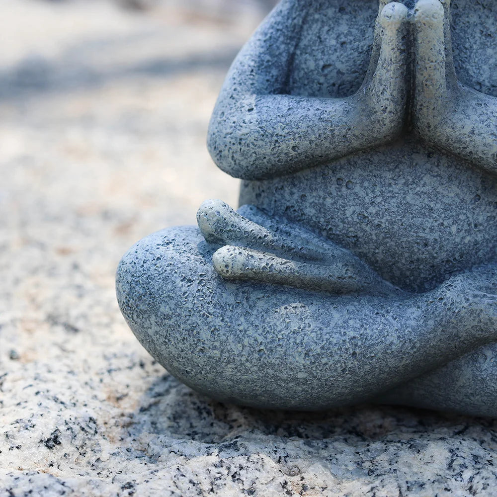 RAKKS Frog Garden Decoration Resin Animal Crafts Meditation Meditation Statues Outdoor Patio Lawn Decoration Pieces