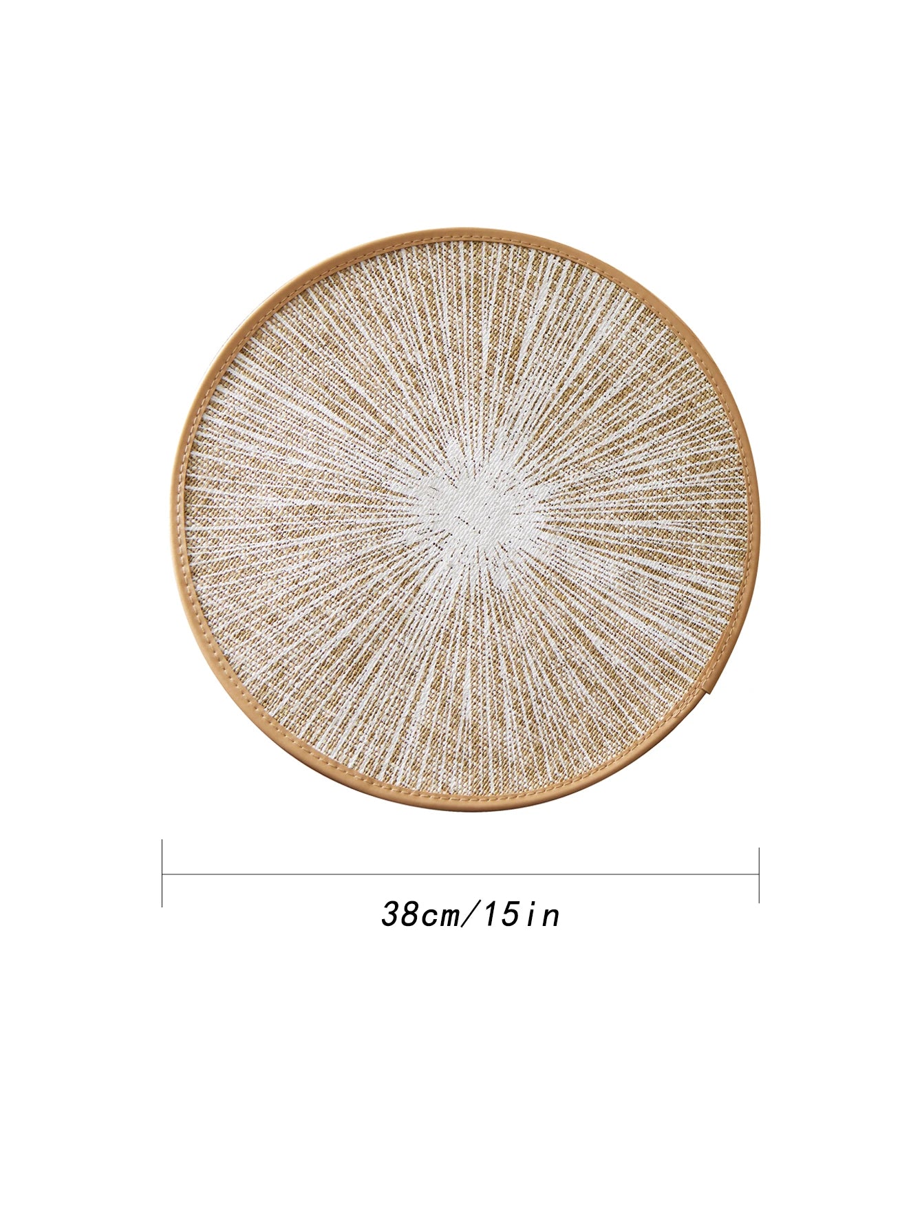 2/4/6/8pcs Round Burlap Macrame Placemats, Bohemian Jute Country Placemats, Diameter 15 Inches, for Table Decoration