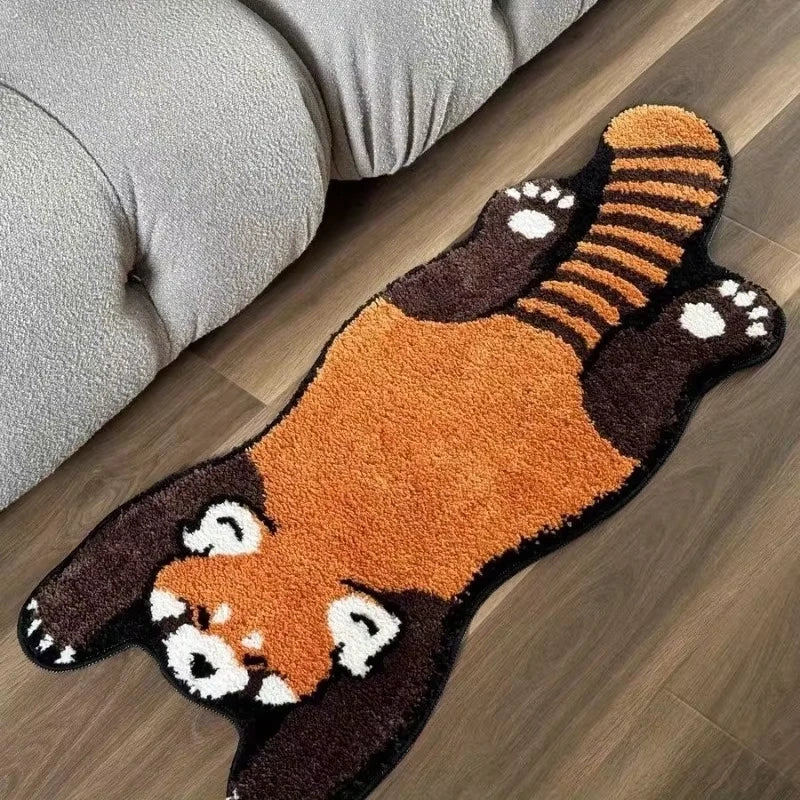Vikamara Soft Synthetic Cashmere Cartoon Bear Pattern Floor Mat - Warm and Soft Home Decor for Winter Bedroom and Living Room