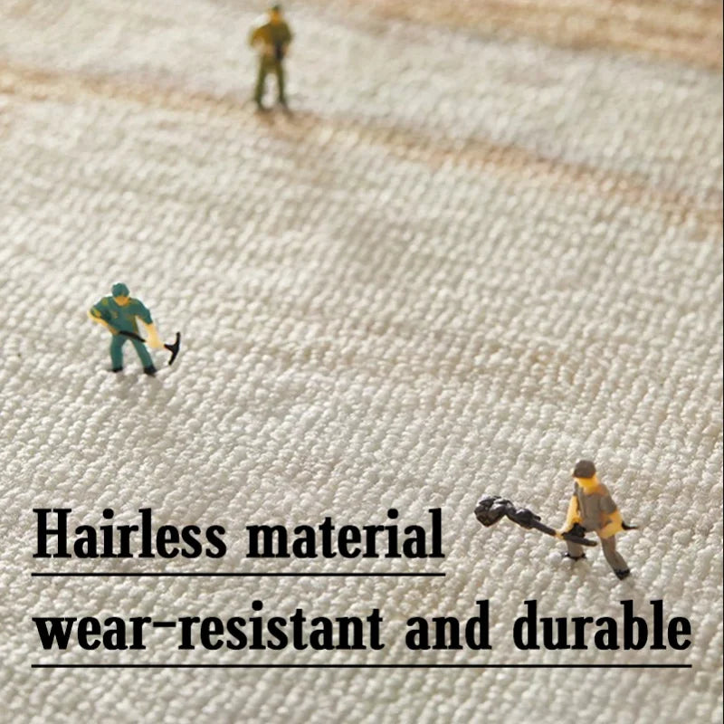 VIKAMA High-End Living Room And Bedroom Large Area Warmth Carpet, Gray Simple Floor Mat, Easy To Clean Home Decoration