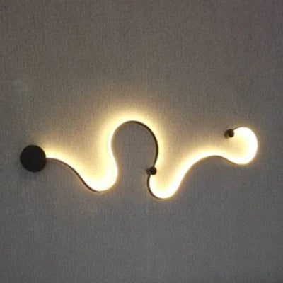 Black Modern Led Wall Sconce Lamp For Bedroom Living Room Hallway Stairs Home Minimalist Long Led Wall Light With Remote Control