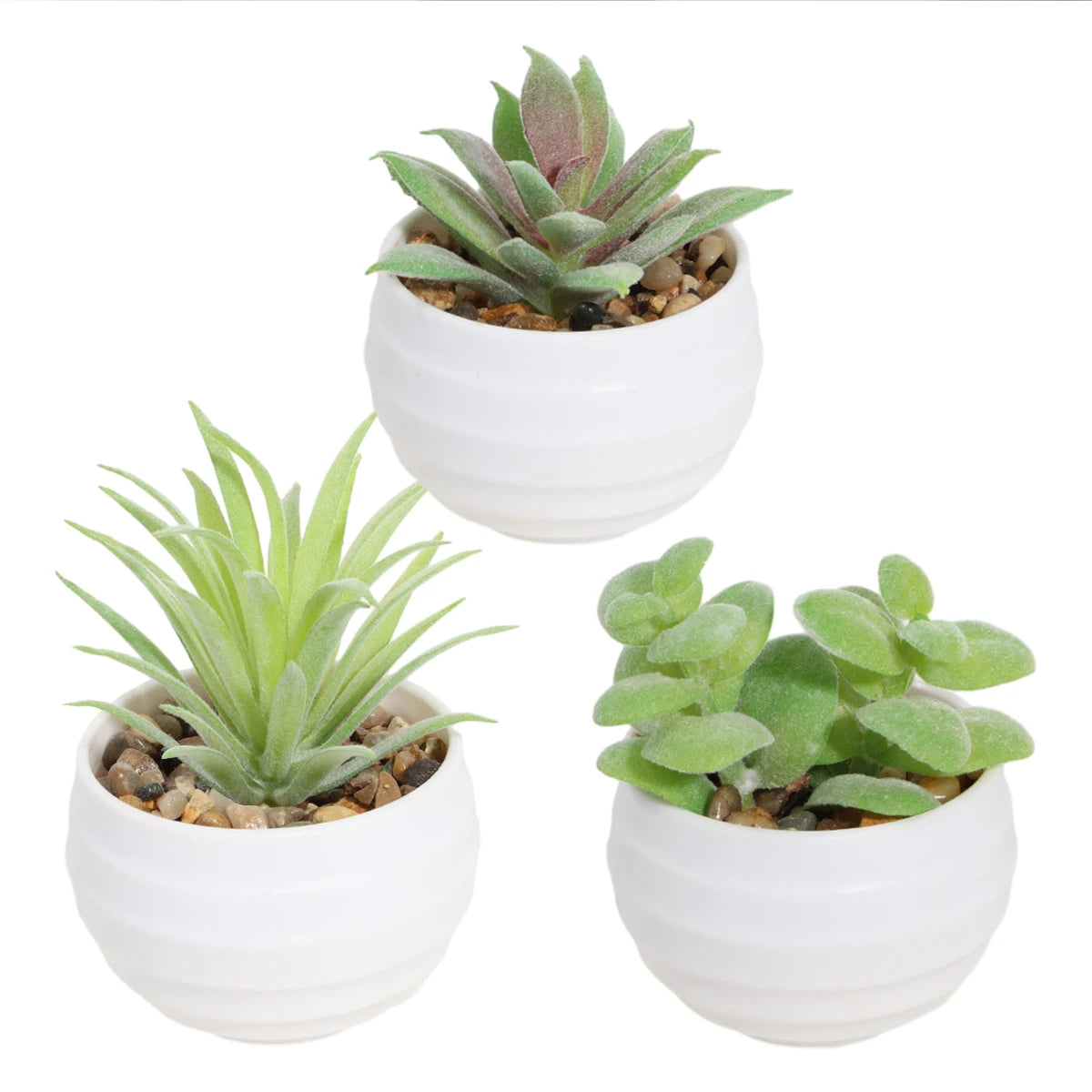 XIYA Artificial Potted Flower Plant – Green Decorative Planter
