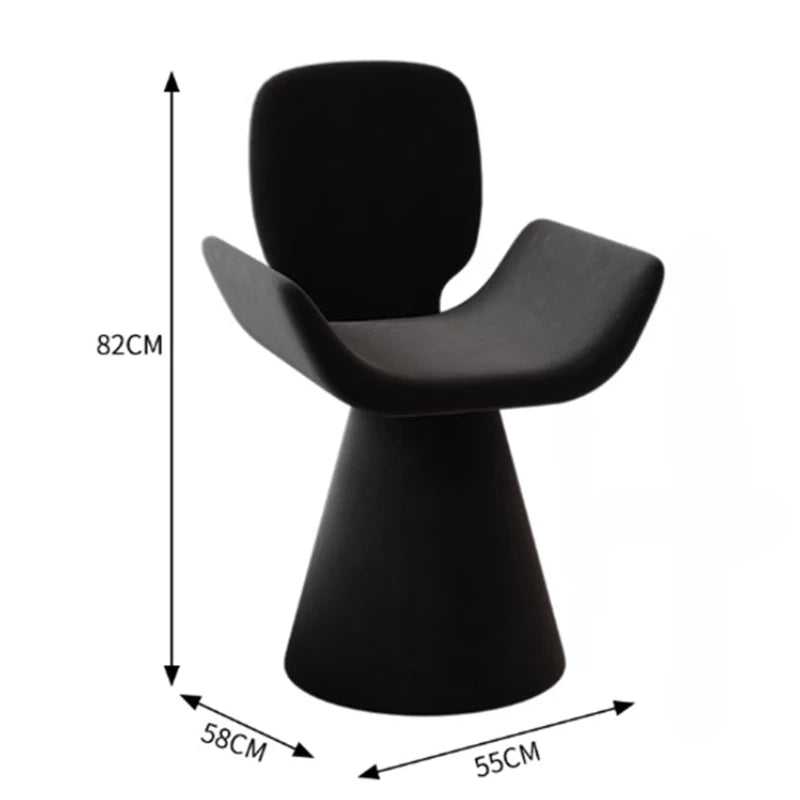 Nordic Solid Wood Swivel Accent Chair – Portable Armchair with Backrest