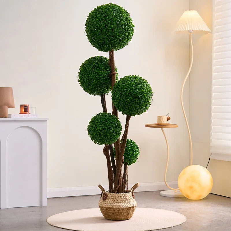 Nordic Milan spherical artificial green plants (floor-standing) | Indoor and outdoor wedding & shopping mall window decoration