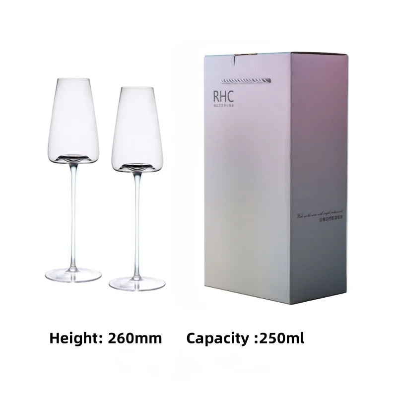 Upscale Banquet Party Wine Glass Burgundy Bordeaux Style Extremely Thin Masterly Craft Perfect Flawless Classics Goble