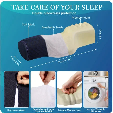 Orthopedic Neck Pillow: Superior Cervical Support Soft Memory Foam, Breathable Washable, Ideal for Every Sleeper