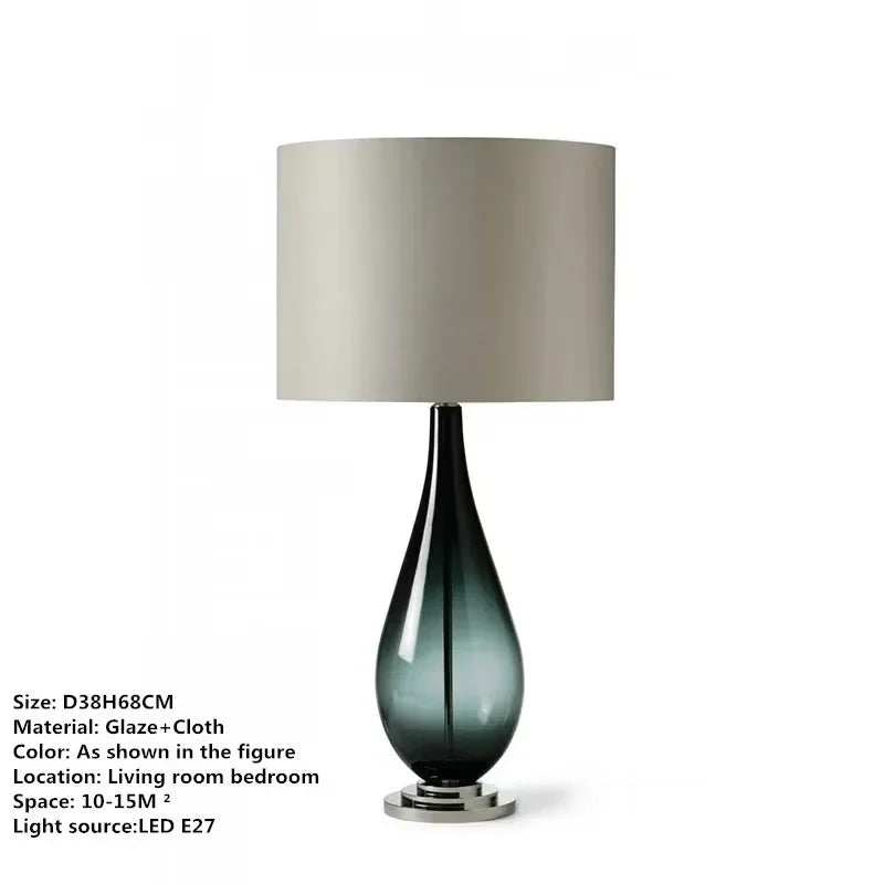 Nordic Glaze Table Lamp Modern Art Iiving Room Bedroom Study Hotel LED Personality Originality Desk Light