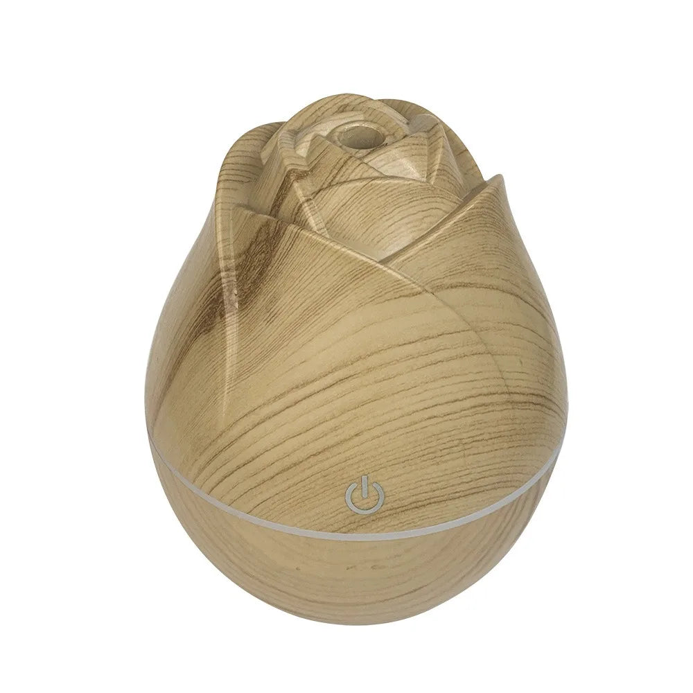Rose wood grain humidifier USB car silent bedroom water replenishment colorful gradient light aromatherapy machine
