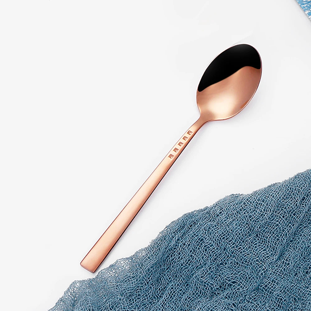 3/4/6/12Pcs Sliver Coffee Spoon Set Stainless Steel 304 Stirring Teaspoons Cake Dessert Spoon For Home Party Gold Tableware