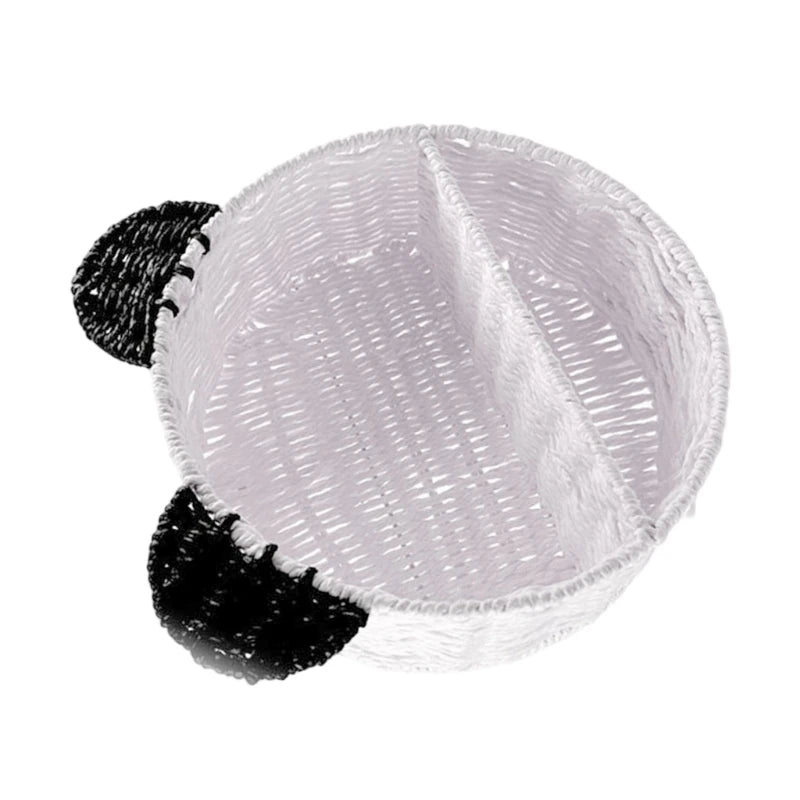 Bear Ear Wall Mounting Shelf Rattan Wall Shelves Small Plant Display Storage Rack Woven Hanging Storage Basket