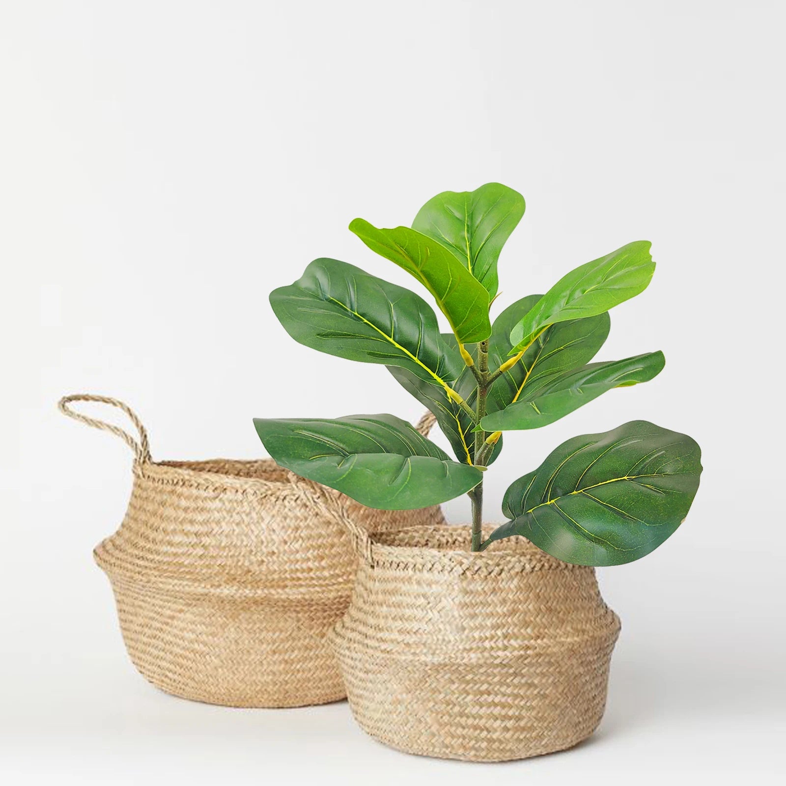 35-63cm/24.8in Artificial violin ficus leaves Nordic style potted plants artificial trees landscaping home decoration