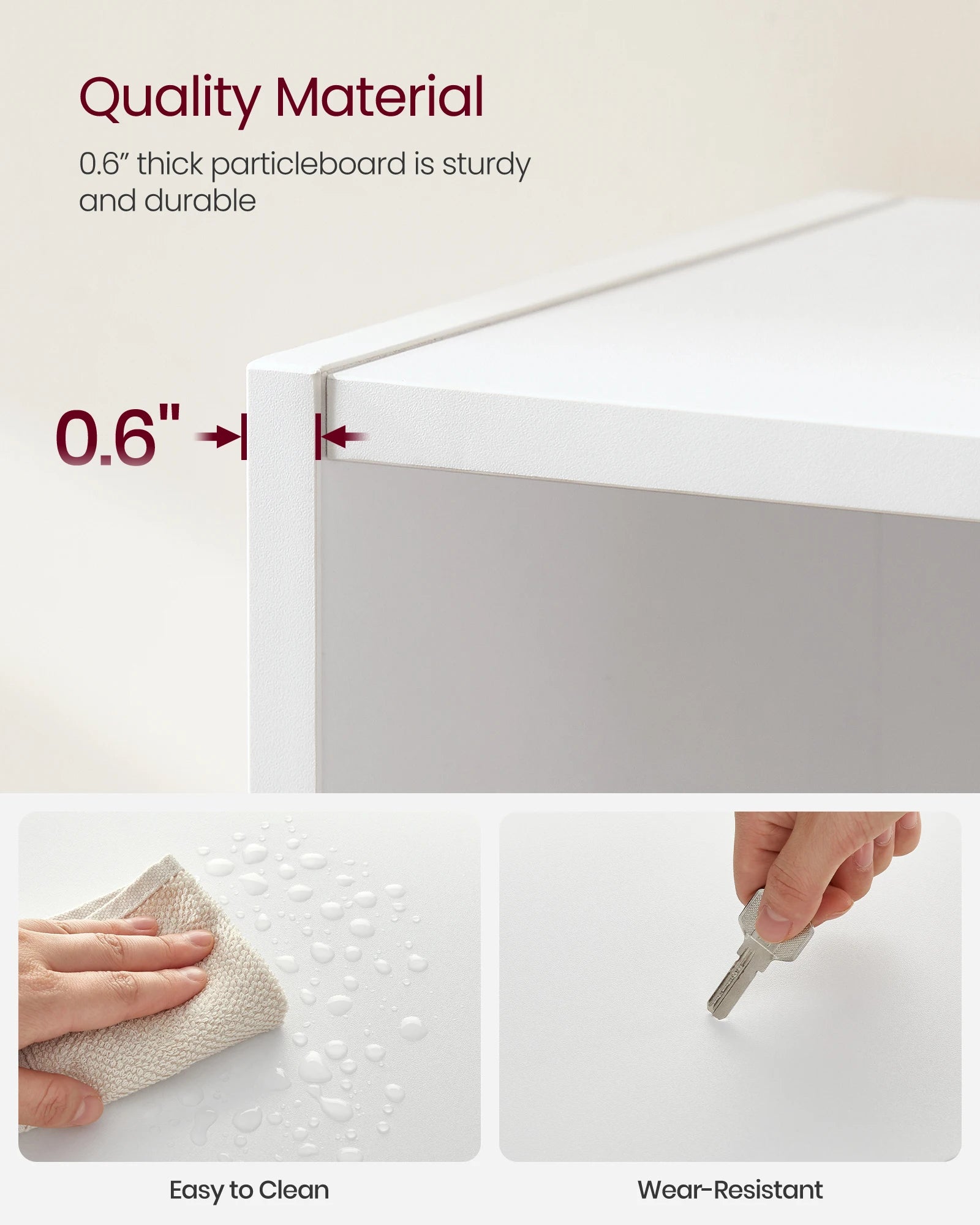 3-Tier Open Bookshelf – Compact Storage Shelf for Living Room