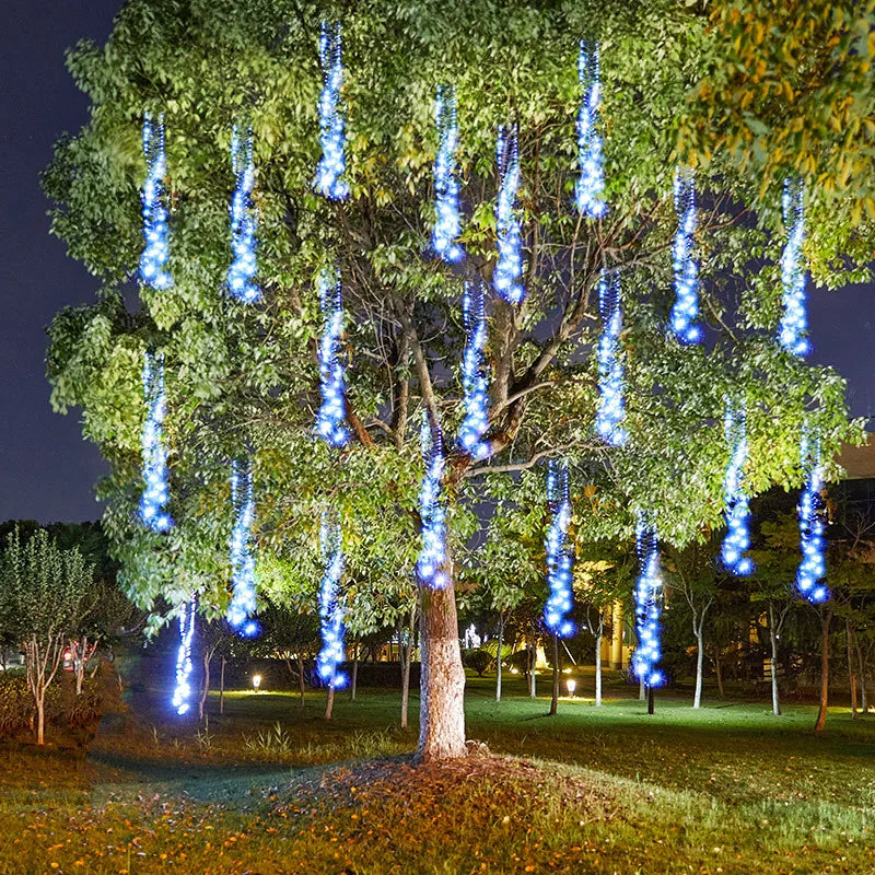 LED Firecracker Meteor Light String Garden Tree Hanging Light Landscape Decoration Colorful Lights Arrangement Lights