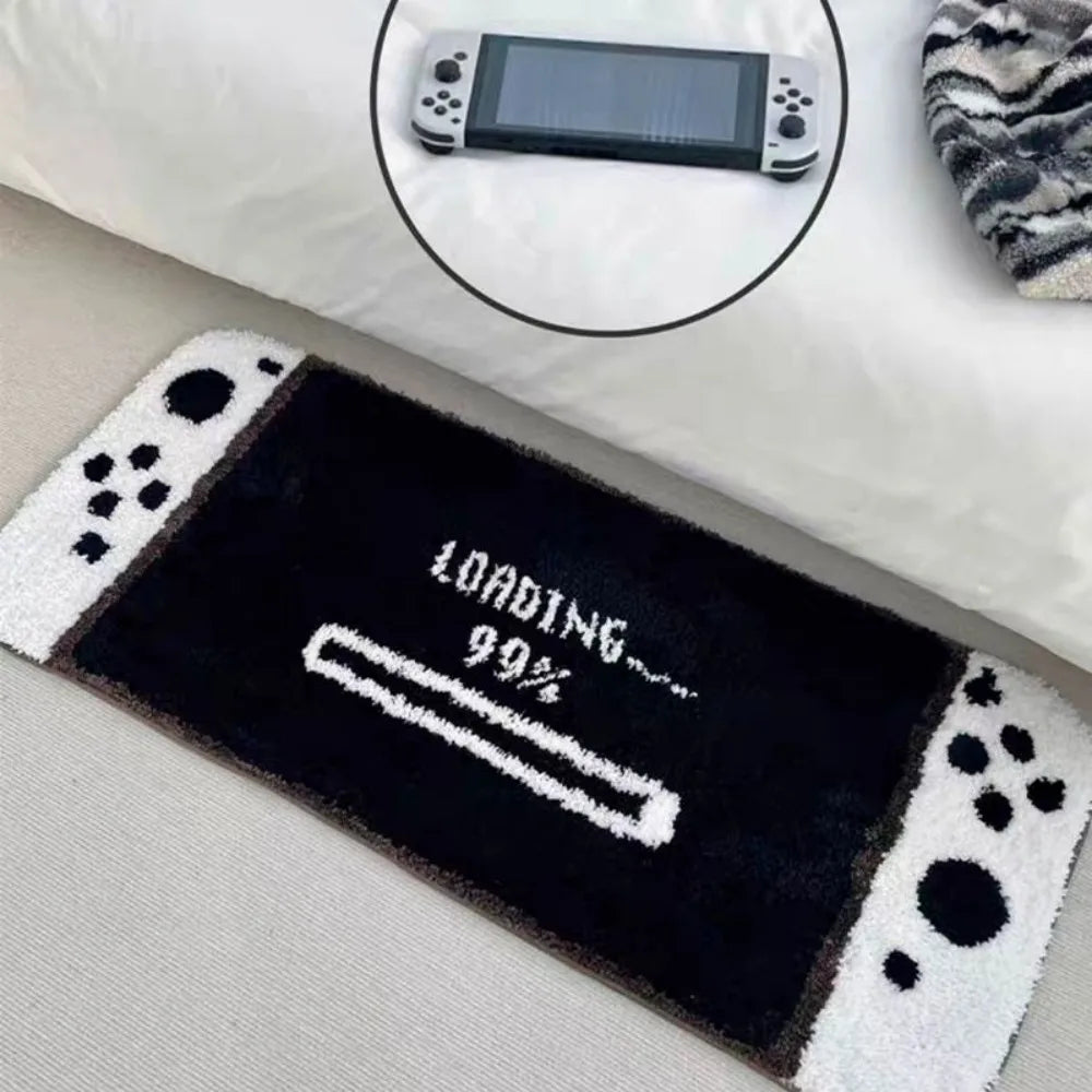 VIKAMA Game Console Shaped Cartoon Plush Carpet Cute Decorative Carpet For Bedroom Dormitory Game Area Home Decoration