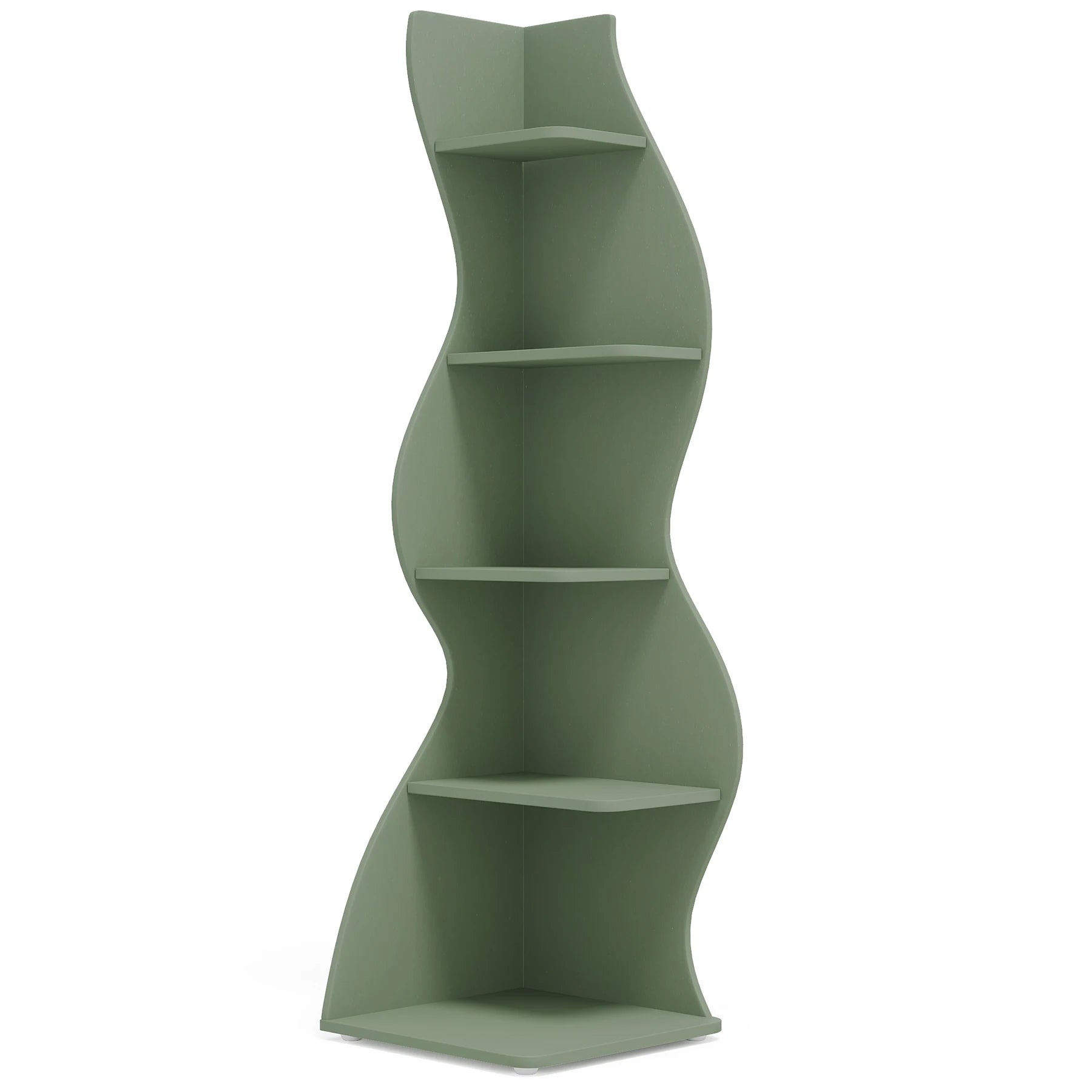 Tribesigns Modern 5-Tier Corner Bookshelf – Wall Corner Storage Rack & Plant Stand
