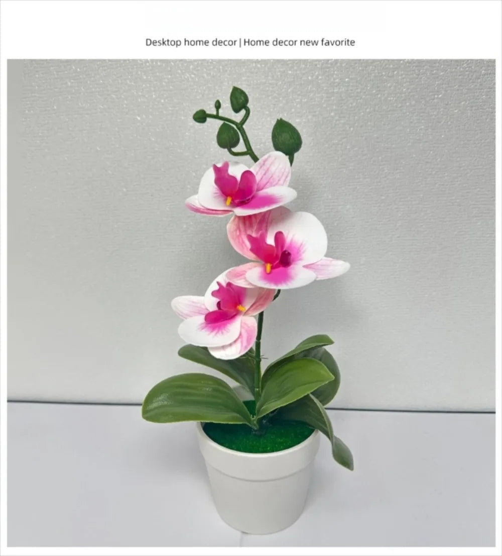 Creative 26cm Simulated  Orchid DIY Gifts Artificial Flower Bonsai Faux Flowers for Home Wedding Decor