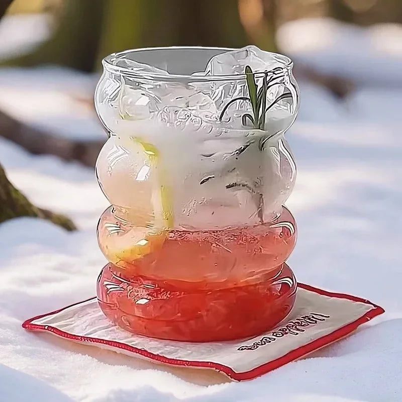 Clear Glass Heat-Resistant Tumbler – Ins Style (1 / 2 Pack)