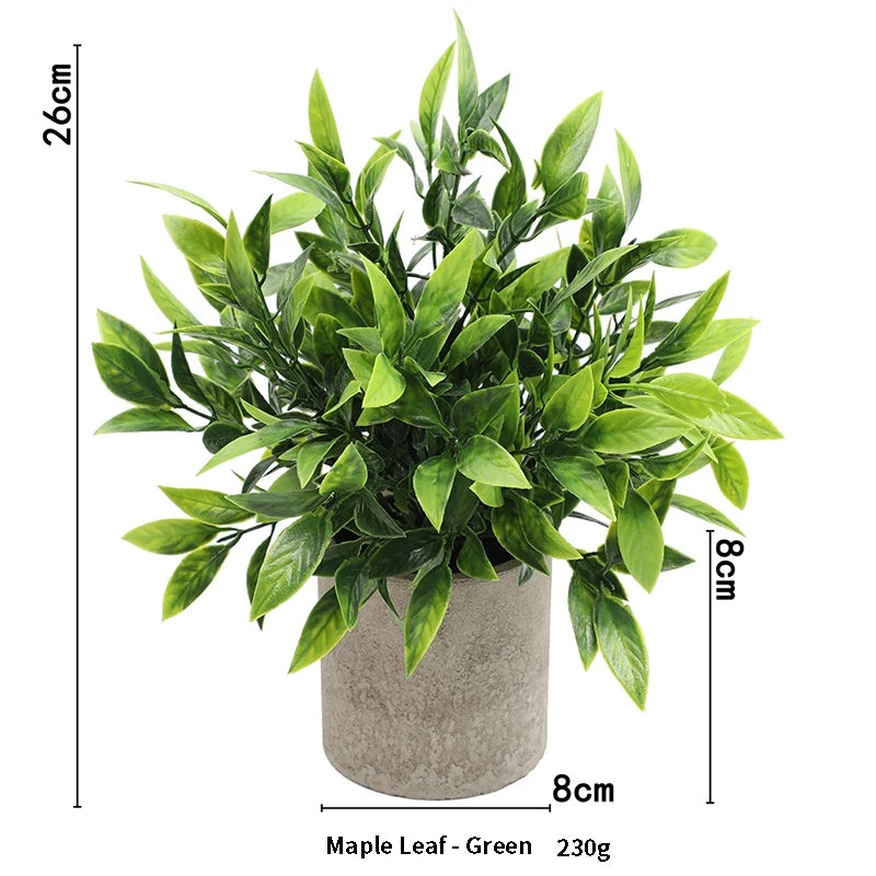 Artificial Plant Potted Eucalyptus Plant Small Fake Flower Bonsai With Pot Mini Plant Desktop Office Home Restaurant Decoration