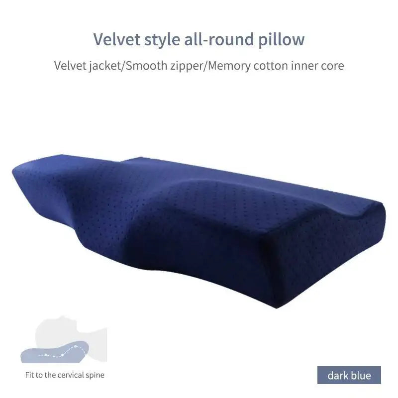 Comfortable Wave Shaped New Memory Foam Pillow Neck Supports Bed Pillow Cervical Contour for Sleep Targeted on Neck Region