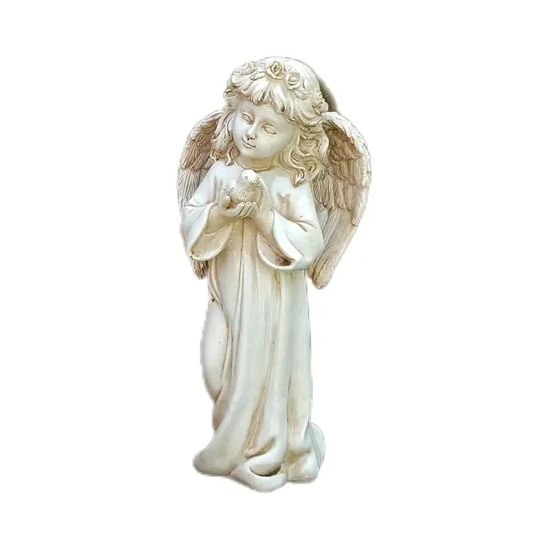 Outdoor Vintage Girl Prayer Angel Figurines Resin Ornaments Garden Balcony Statue Decoration Courtyard Villa Sculpture Crafts