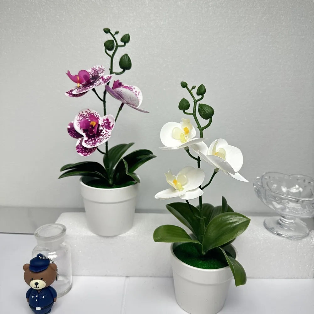 Creative 26cm Simulated  Orchid DIY Gifts Artificial Flower Bonsai Faux Flowers for Home Wedding Decor